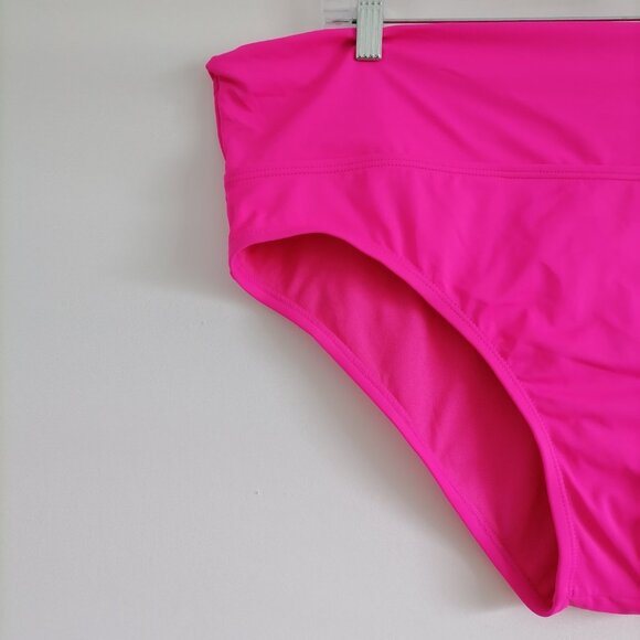 NWT Collection By Catalina Womens Pink Fuchsia Sizzle Swim Suit Bikini Sz XL/XG - Picture 3 of 6